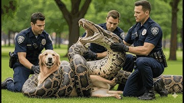 Animal Rescue: Brave Rescue Team Saves Golden Retriever  from Giant Snake’s Deadly Coils 🐍