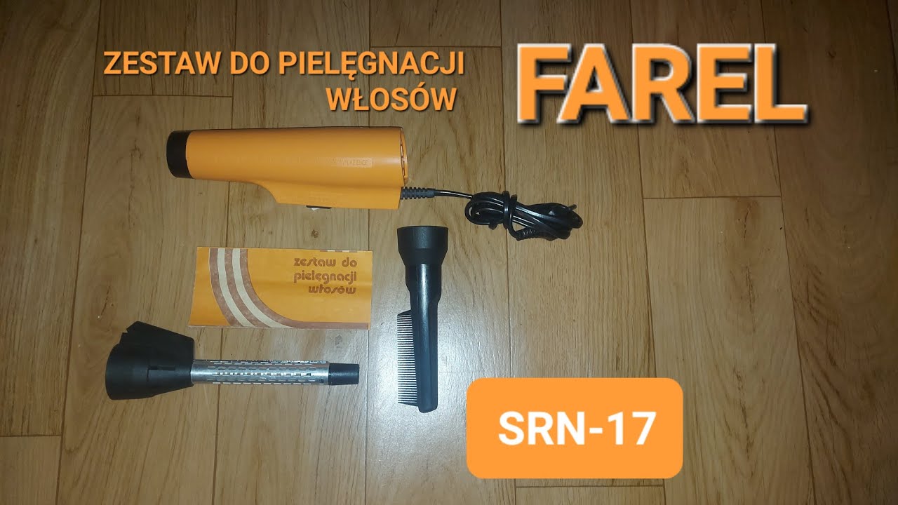 ZSO POLAM-FAREL | SUSZARKA Z ZESTAWEM DO PIELĘGNACJI WŁOSÓW TYPU SRN-17 (1987r.)