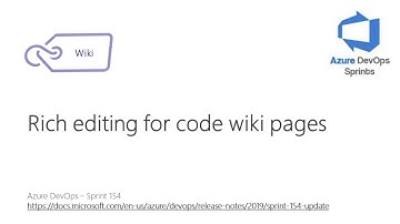 #azuredevopssprints 154 - Rich editing for code wiki pages