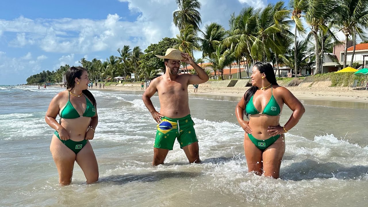 SEU BIU E AS BRASILEIRINHS NA PRAIA 