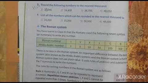 Class:4th Maths, Ch:Large Numbers,Introduction, Roman Numerals, PART-6