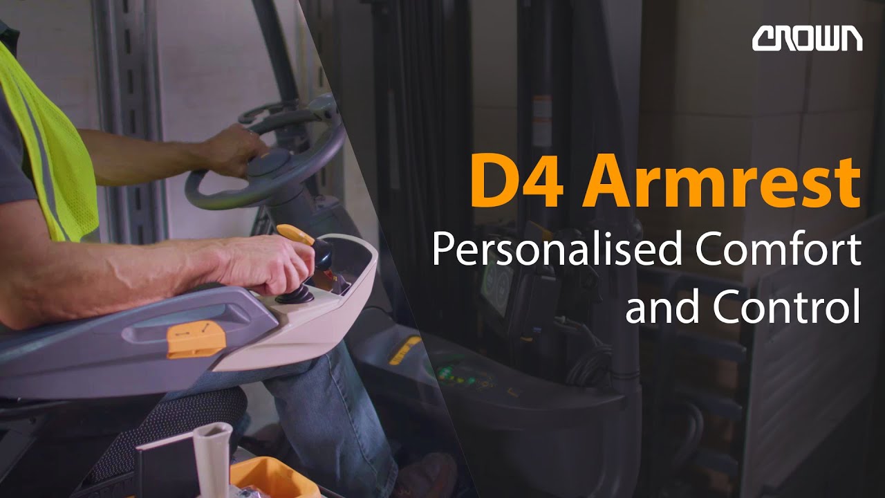 Crown Lift Trucks D4 Armrest Comfort, Confidence and Control YouTube