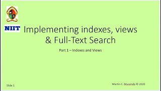 Chapter 6   Implementing Indexes Views & Full Text Search 1