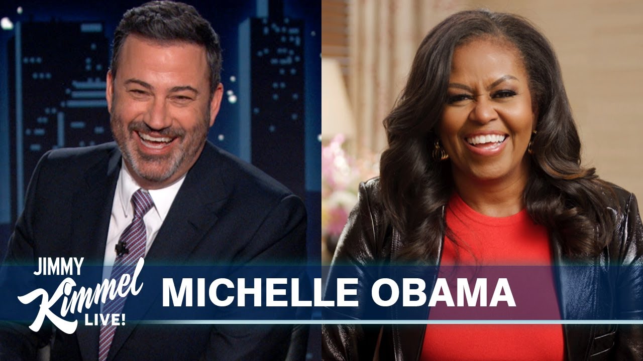 Michelle Obama shuts down Jimmy Kimmels question about her and Baracks sex life EW