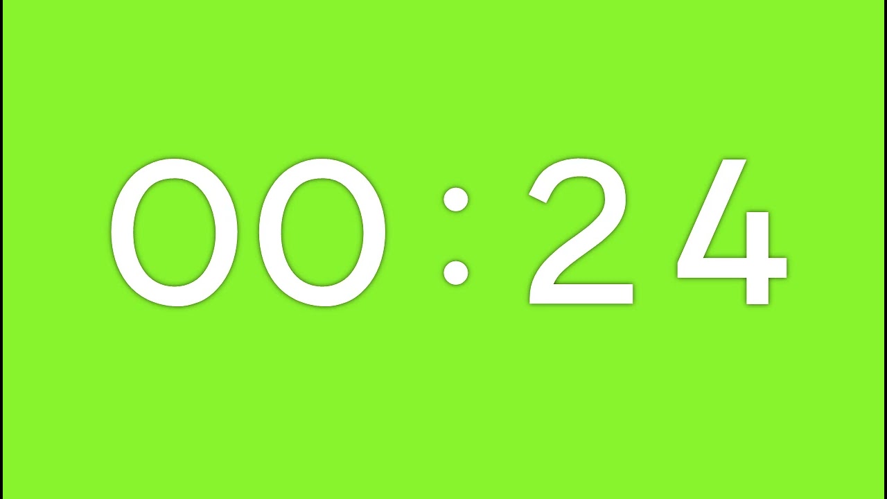 Countdown  1min Green Screen. 1分鐘倒數計時 綠幕