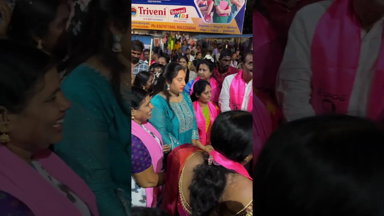 Kcr bus Yatra at Kothagudem ​