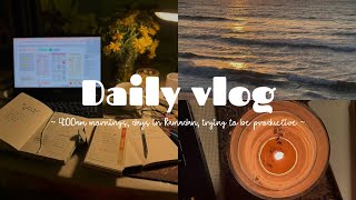 Study vlog: 4:00am days in my life |  محاولة السعي، أيام من رمضان، دراسة، شغل، رسم 📝☕️