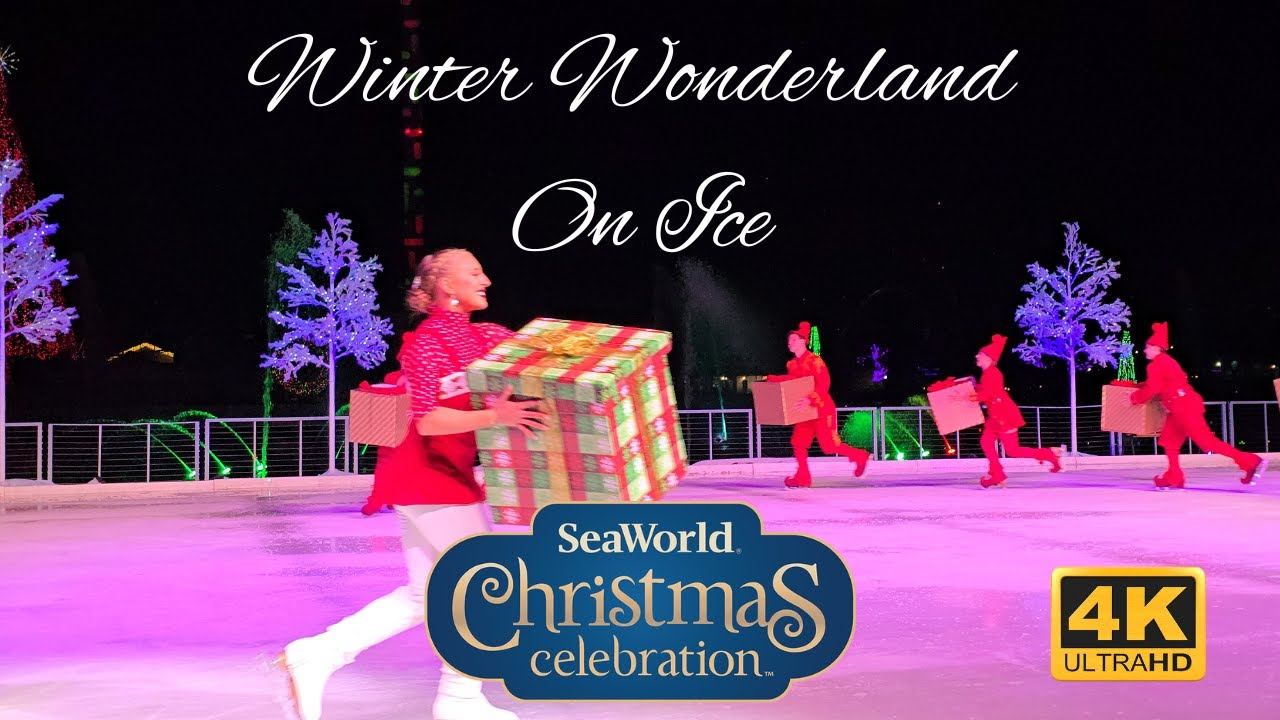 Winter Wonderland on Ice SeaWorld Christmas Celebration 2024 4K Ice Skating