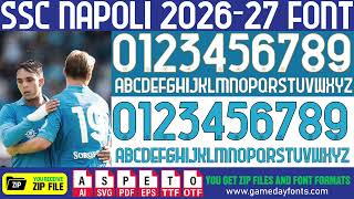 ​SSC Napoli 2026/27 Kit Font Style | Download Napoli Jersey Font TTF, OTF & Vector