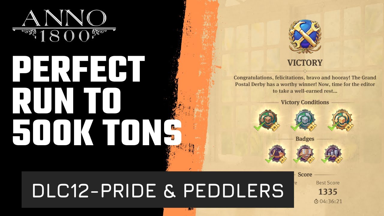 ANNO 1800 GOLD MEDAL + 3 BADGES TIMELASPE START TO END! 500 000