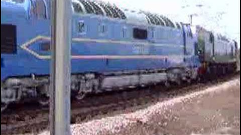 Deltic Prototype on the move through York