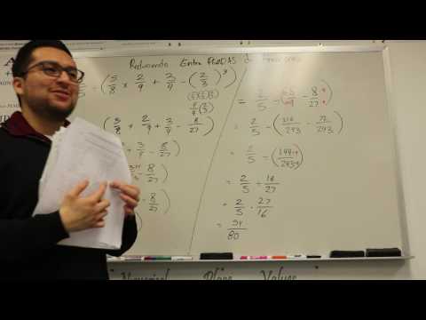 Reduciendo Entre PEMDAS con Fracciones Parte 4