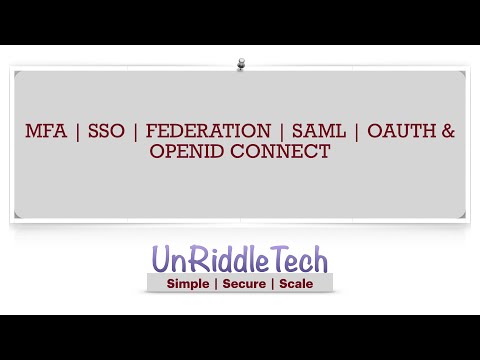 Identity & Access Management | MFA | SSO | SAML | OAUTH | OpenID Connect