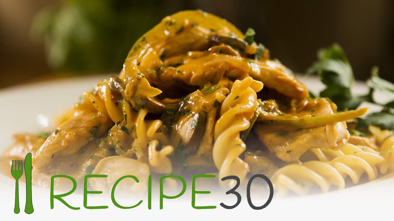 CHICKEN STROGANOFF WITH AN ITALIAN TWIST - By www.recipe30.com | Recipe30