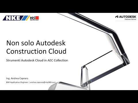 Webinar | Non solo Autodesk Construction Cloud  - Strumenti Autodesk Cloud in AEC Collection