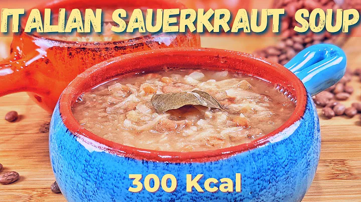 Authentic recipe Jota triestina: Italian style sauerkraut (vegan) soup. ONLY 300 kcal per serving