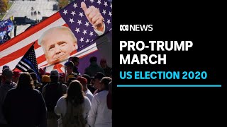 Thousands rally behind President Donald Trump’s false election claims | ABC News