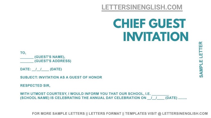 85 Visiting Invitation Card Format For Chief Guest Layouts By - Vrogue