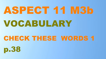 ASPECT 11 for Kaz M3b "CHECK THESE WORDS 1" p.38