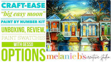 Craft-Ease “Big Easy Moon” PBN Paint by Number by Diane Millsap | Swatches w Clear Gesso | Melanie B