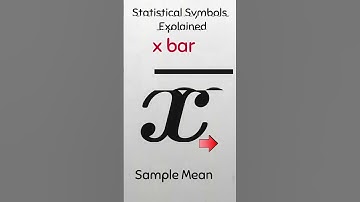 Statistical Symbols: X bar - Mean of a sample #statistics #maths #sigma #centraltendency