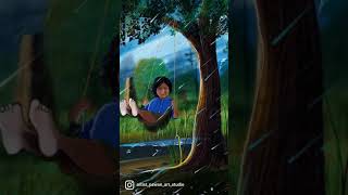 Digital  painting (How to draw Rain)