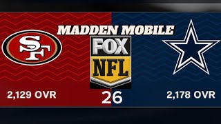 America’s Game of The Week NFL ON FOX MADDEN MOBILE 26 (49’ers vs DAL)