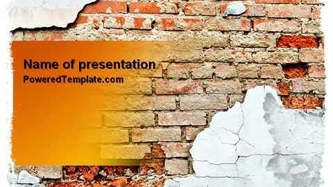 Wall PowerPoint Template by PoweredTemplate.com