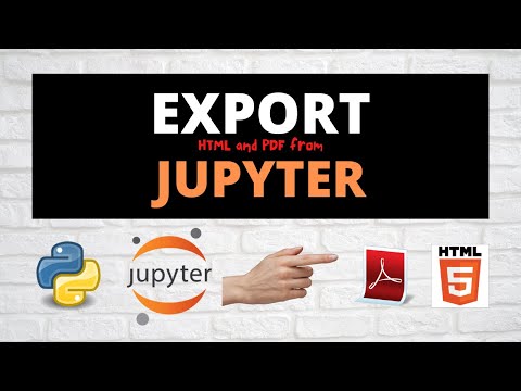 Video: Wie exportiere ich die Ausgabe von Jupyter?