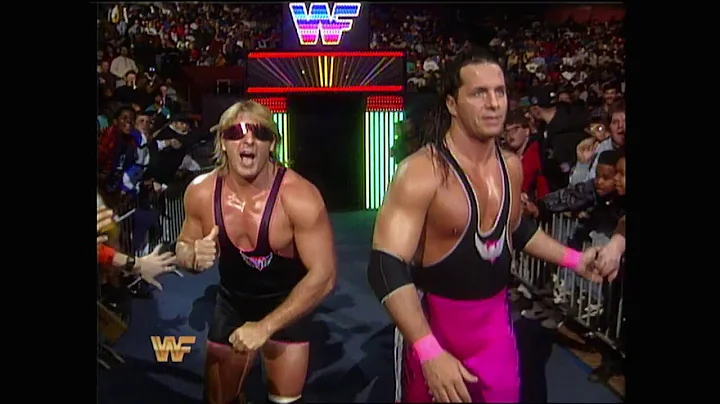 Bret accompanies Brother Owen Hart to Ring for mat...