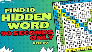 10 Hidden Words in 90 seconds Word Search Challenge! Can You Find The Hidden Words? #wordsearch screenshot 3