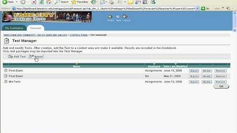 Blackboard Instructor - R - Test, Survey, and Pool Manager