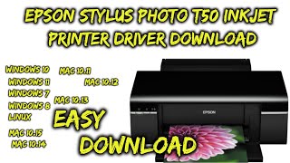 Epson Stylus Photo T50 inkjet printer Driver Download - YouTube