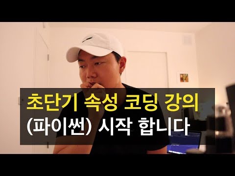 초단기 속성 코딩 / 프로그래밍 강좌 (파이썬) - 소개