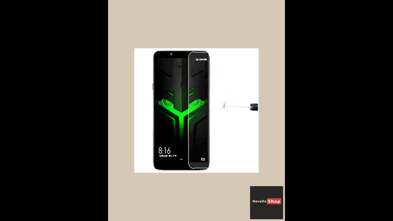 Pellicola in vetro temperato antideflagrante da 0,26 mm 9H 2.5D per Xiaomi Black Shark Helo, Xiao...