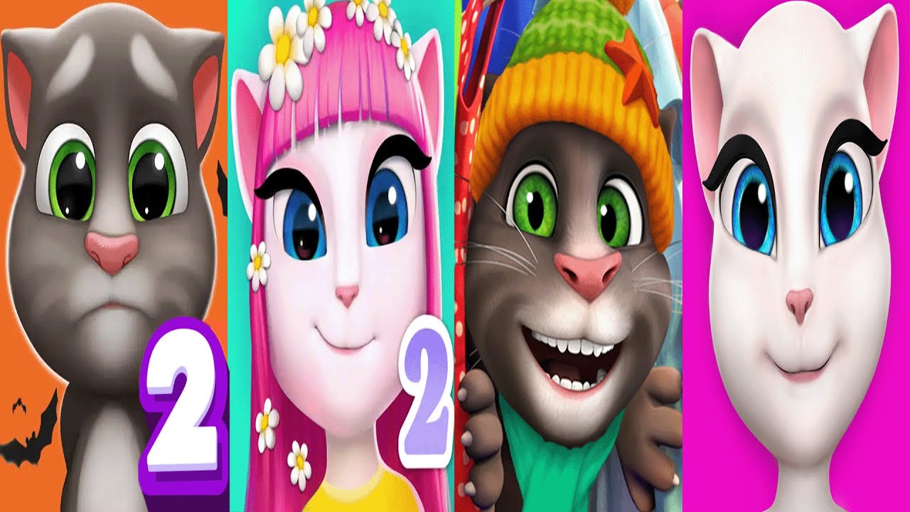 My Talking Tom2 vs My Talking Angela vs My Talking Angela2 vs My ...