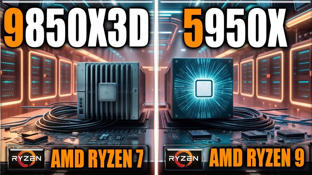9850X3D vs 5950X Gaming Benchmarks / Applications Tests
