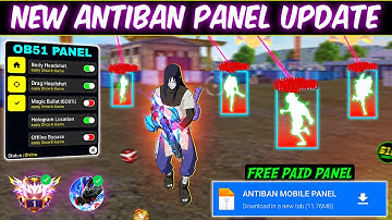 Panel For Mobile FF | Free Fire Hack New 🔥 FF Panel | Free Fire Panel OB51 😈 FF Max Injector 2025