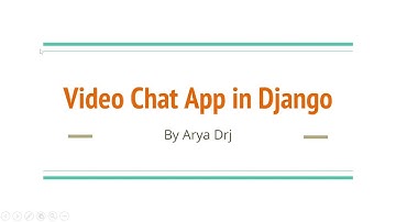 Video Chat App in Django [ With Source Code ] | 2021 | Python | Aryadrj | IT