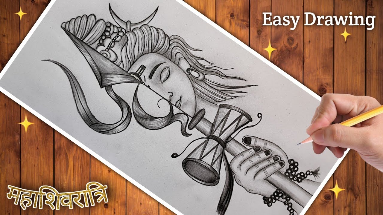 How To Draw Lord Shiva Face || Lord Shiva Drawing || Mahadev Drawing Easy  || Pencil Sketching
