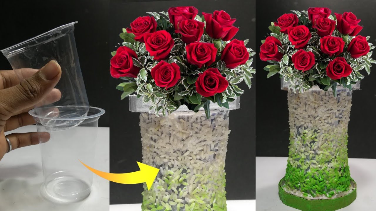 Best Reuse Idea Flower Pot Out Of Disposable Glass 2018 YouTube