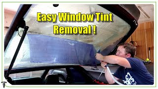 How to Remove Window Tint | Porsche 944 Rear Hatch Tint Removal