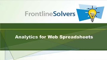 Intro to Frontline Solvers Analytics Add-ons for Google Sheets