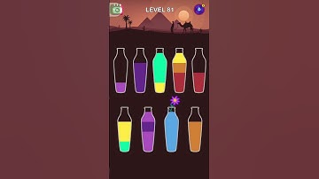WaterShort Level 81 Tutorial #games #watercolorsort #gaming #colorwatersort #gameplay #puzzle