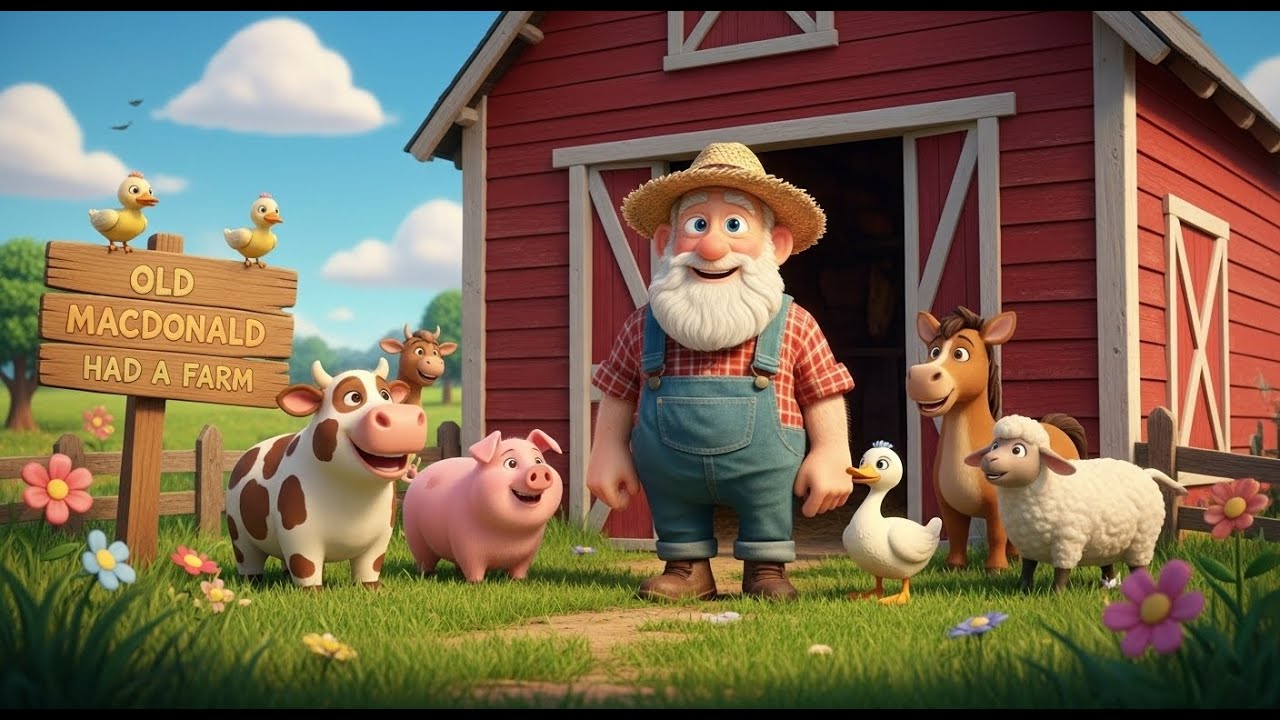 Old MacDonald Had a Farm 🐮 | Animal Sounds for Kids | Fun 3D Nursery Rhyme Song | Tanu Toons
