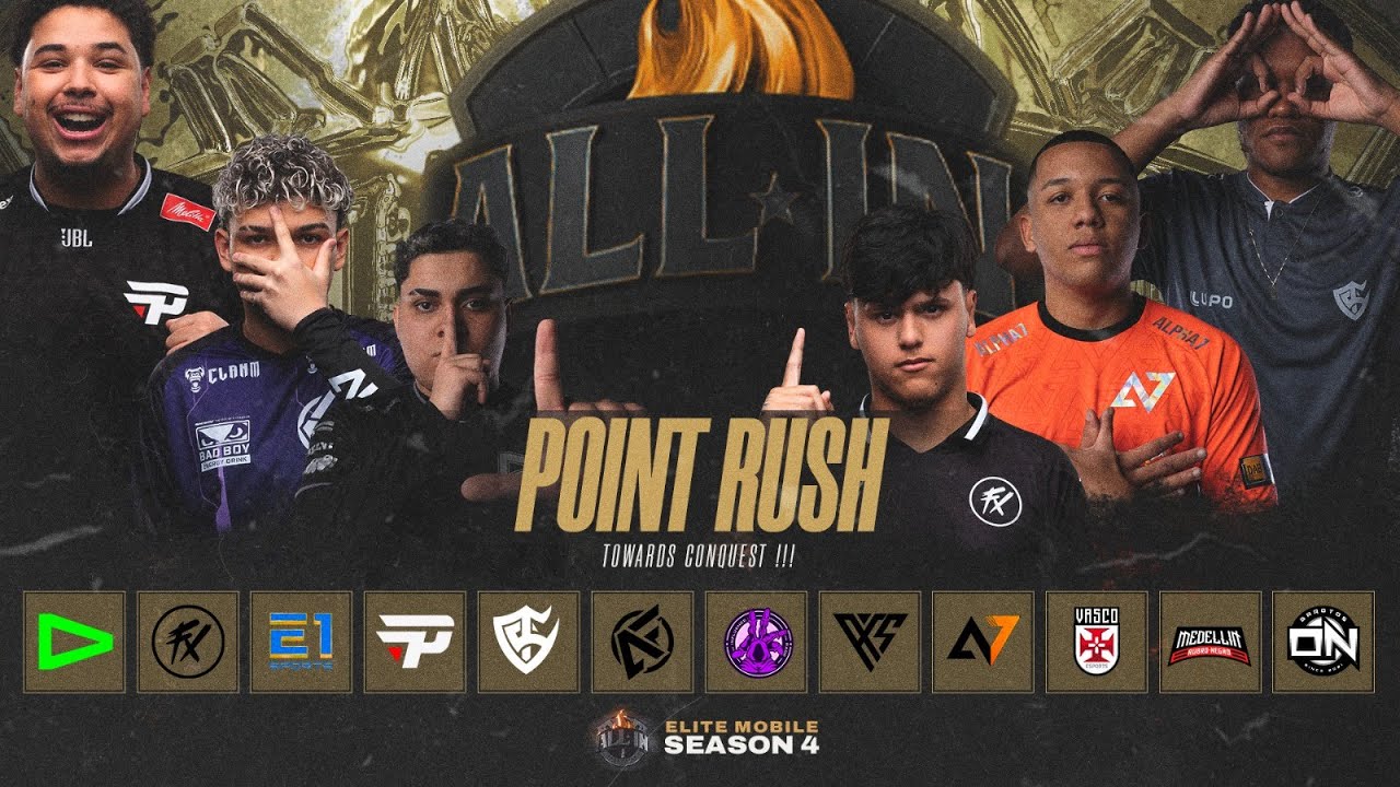🏆 ALL IN MOBILE ELITE S4 -  POINT RUSH | FLUXO, LOUD, TS, PAIN, E1 | FREE FIRE AO VIVO 🏆