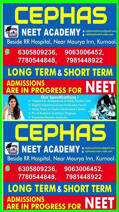 CEPHAS NEET ACADEMY KURNOOL best training center - YouTube