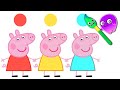 Learn Magic Colors and Numbers with Peppa Pig! Groovy The Martian educational cartoons for children