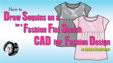 How to Draw Sequins on Fashion Design Sketches for a CAD