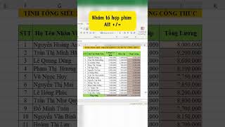 Tính tổng nhanh không cần dùng công thức trong Excel #Shorts #Study #reels #fyp #excel #exceltips